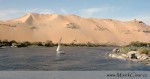 Písečné duny Sahary obklopují řeku Nil z obou stran