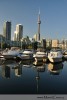 pohled od jezera Ontario na downtown (centrum) Toronta
