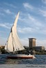 Feluky jsou malé plachetnice používané místními obyvateli pro plavbu po řece Nilu
