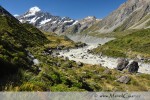 Během našeho treku k nejvyšší hoře Zélandu - Mt. Cook (3 754m) jsme procházeli tímto krásným údolím.